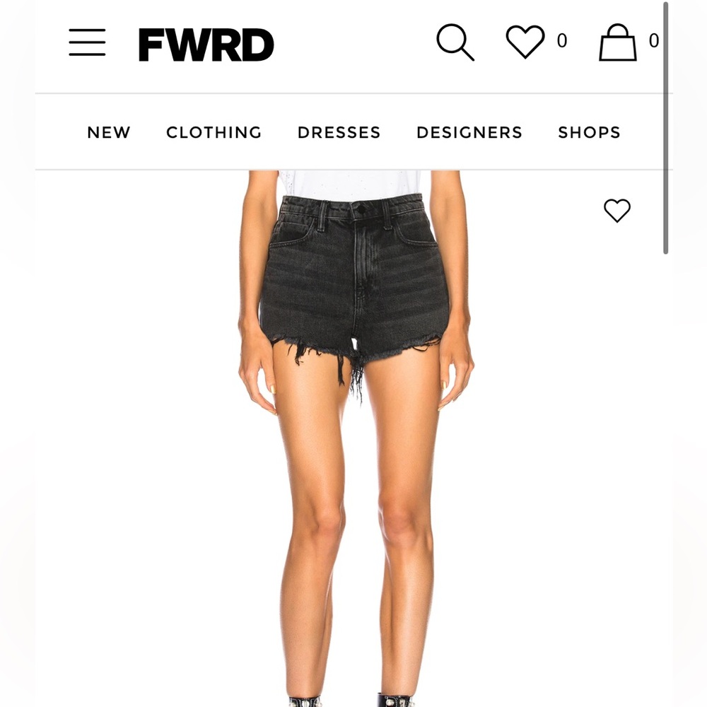 Alexander Wang Bite Black Denim Shorts